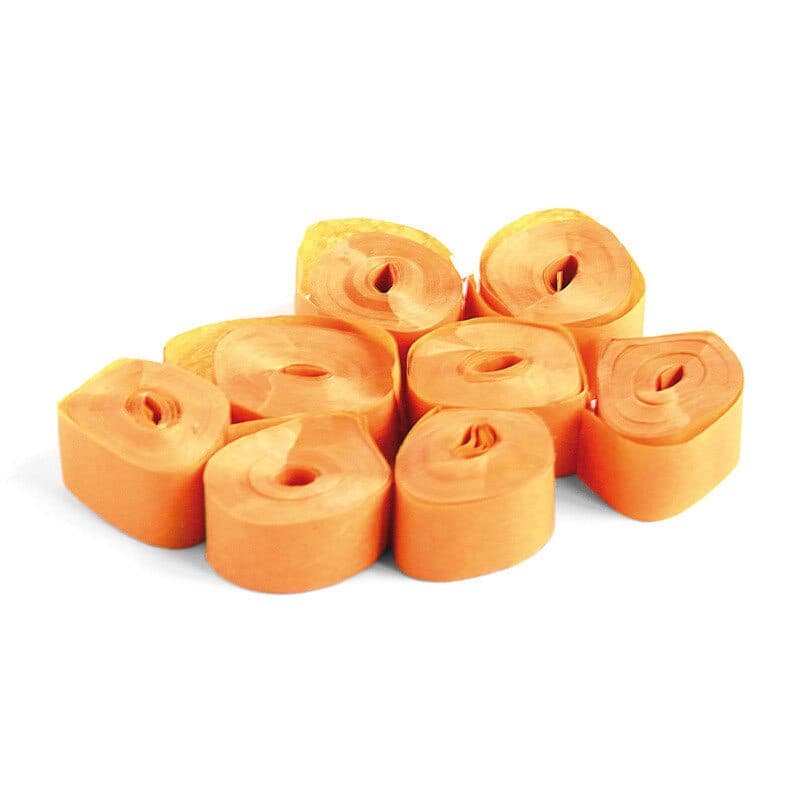 Stelle filanti 5m x 0,85 cm arancio carta ignifuga - THE CONFETTI MAKER EFX-STR01OR