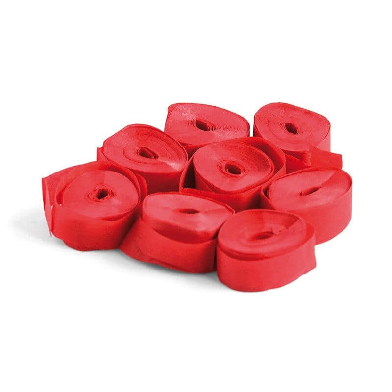 Stelle filanti 5m x 0,85 cm rosso carta ignifuga - THE CONFETTI MAKER EFX-STR01RD