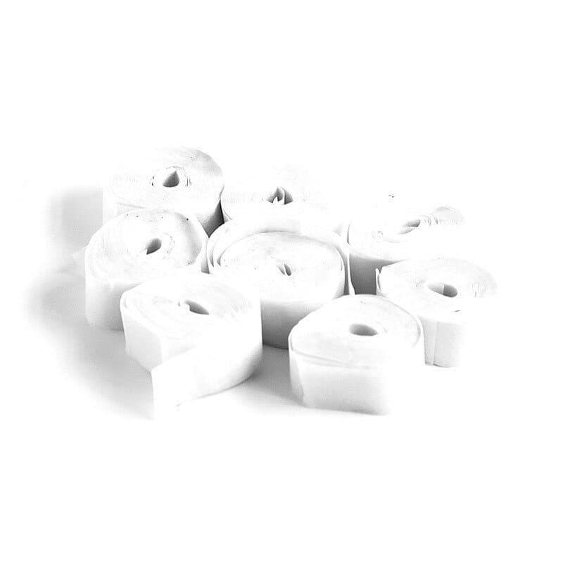 Stelle filanti 5m x 0,85cm bianco carta biodegradabile ignifuga - THE CONFETTI MAKER EFX-STR01WH