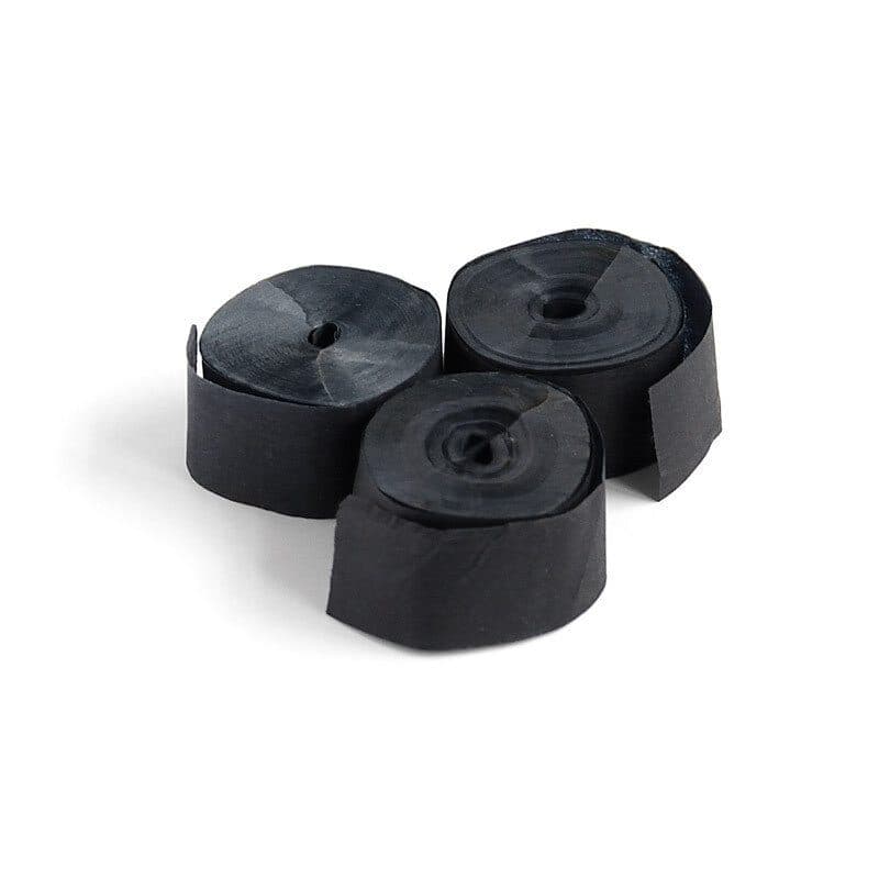 Stelle filanti 10m x 1,5 cm nero carta ignifuga - THE CONFETTI MAKER EFX-STR02BL