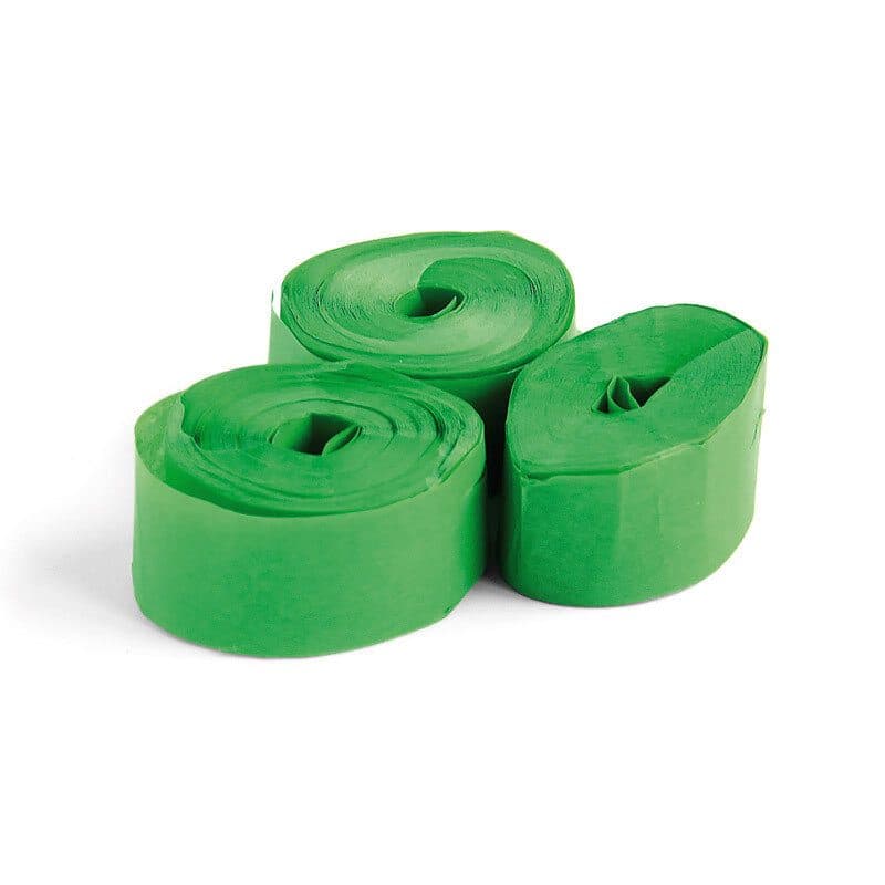 Stelle filanti 10m x 1,5 cm verde scuro carta ignifuga - THE CONFETTI MAKER EFX-STR02DG