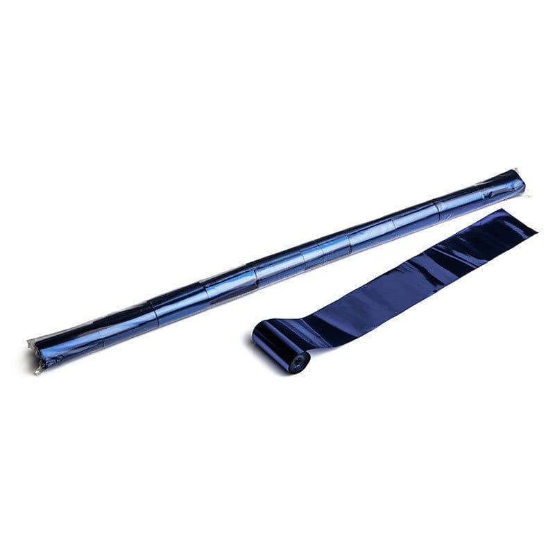 Metallised blue streamers 10m x 5 cm - THE CONFETTI MAKER EFX-STR07DB