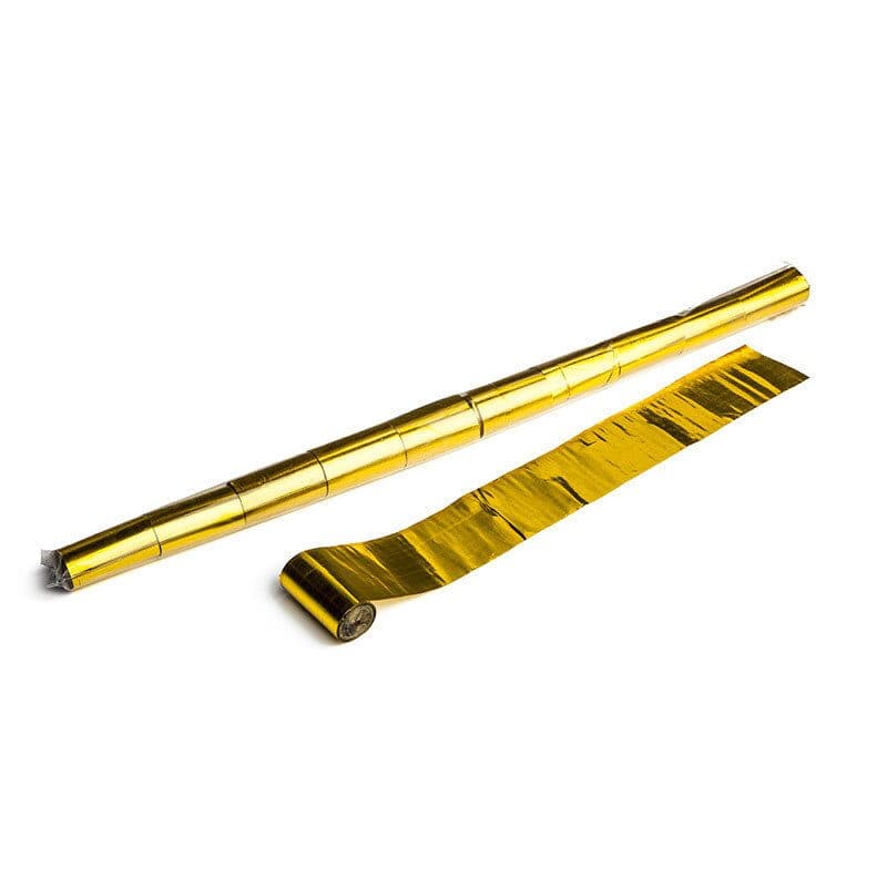 Metallized gold streamers 10m x 5 cm - THE CONFETTI MAKER EFX-STR07GL