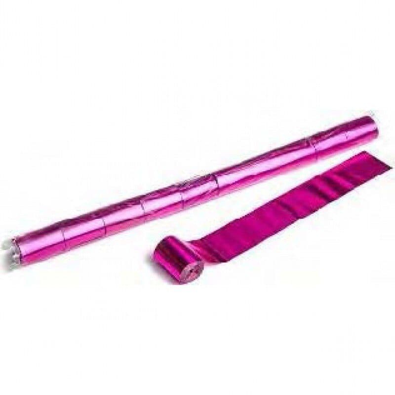 Pink metallised stadium streamers 20m x 5cm - THE CONFETTI MAKER EFX-STR08PK
