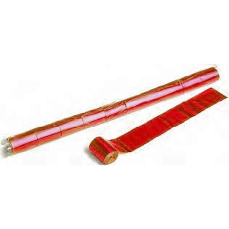 Red metallized stadium streamers 20m x 5cm - THE CONFETTI MAKER EFX-STR08RD
