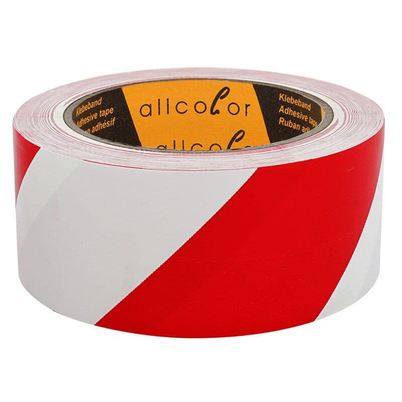 Nastro adesivo di segnalazione bianco-rosso 50mm rotolo 33m - ALLCOLOR GAF-510WR