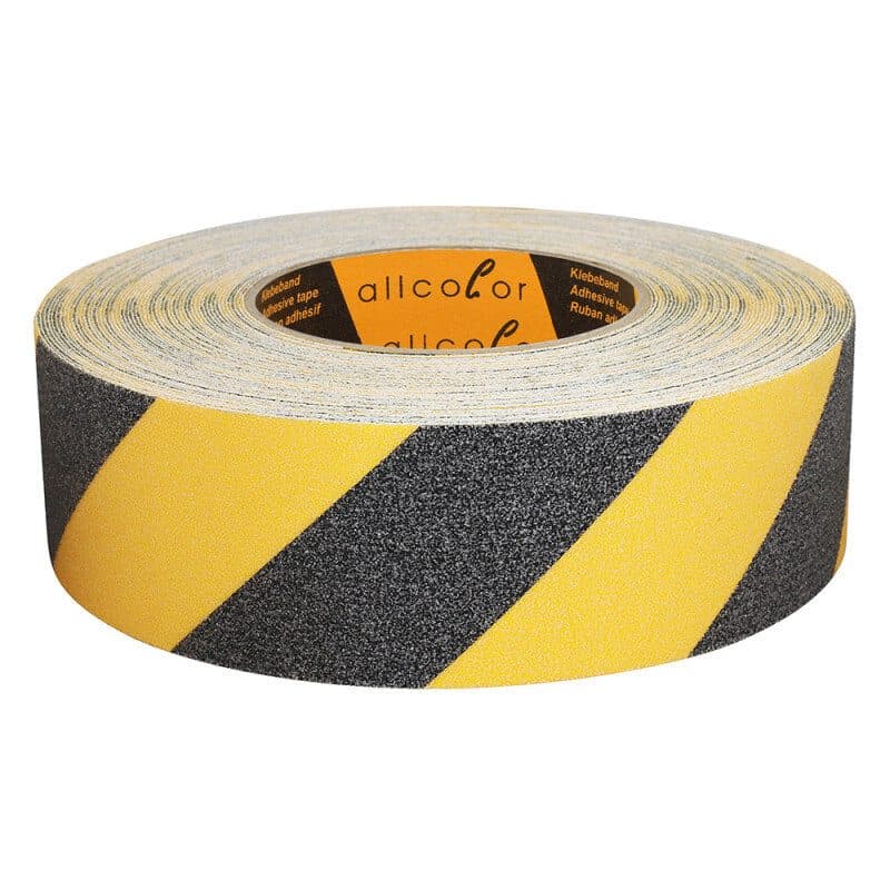 Nastro antiscivolo giallo-nero 50mm rotolo 18m - ALLCOLOR GAF-530BG