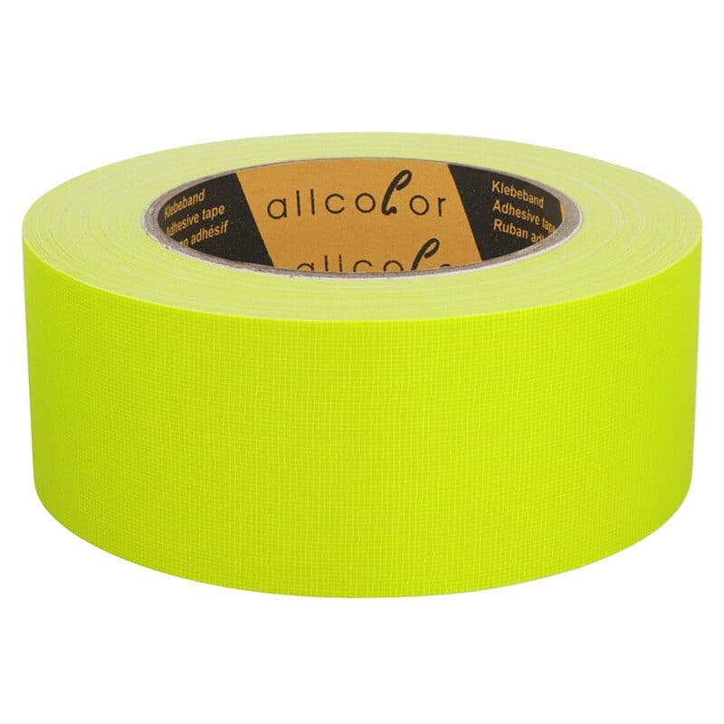 Nastro gaffer neon giallo fluo 50mm - ALLCOLOR GAF-649G