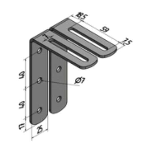 Set staffe a L universale per montaggio a parete - Harmonic Design HDE-900105