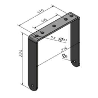 Staffa a U inclinabile per diffusore hd 8CXN - HARMONIC DESIGN HDE-908504