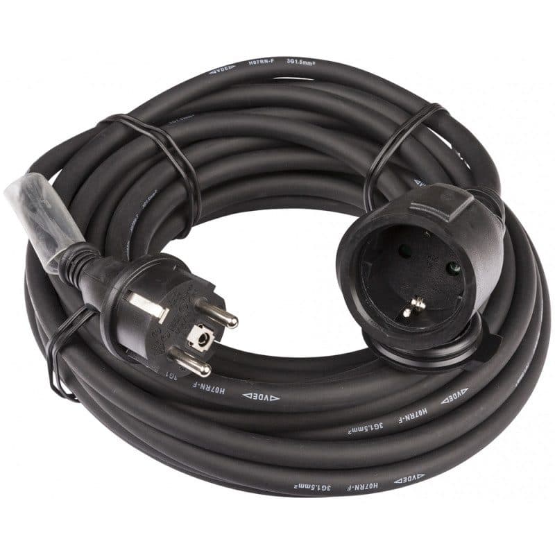 Cavo prolunga alimentazione Schuko 10m 3G1,5 IP44 - HILEC HIT-B01380