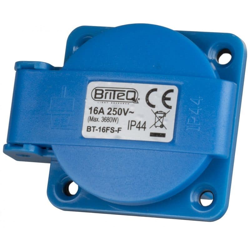 Presa CEE monofase da pannello blu 16A IP44 - HILEC HIT-B01406