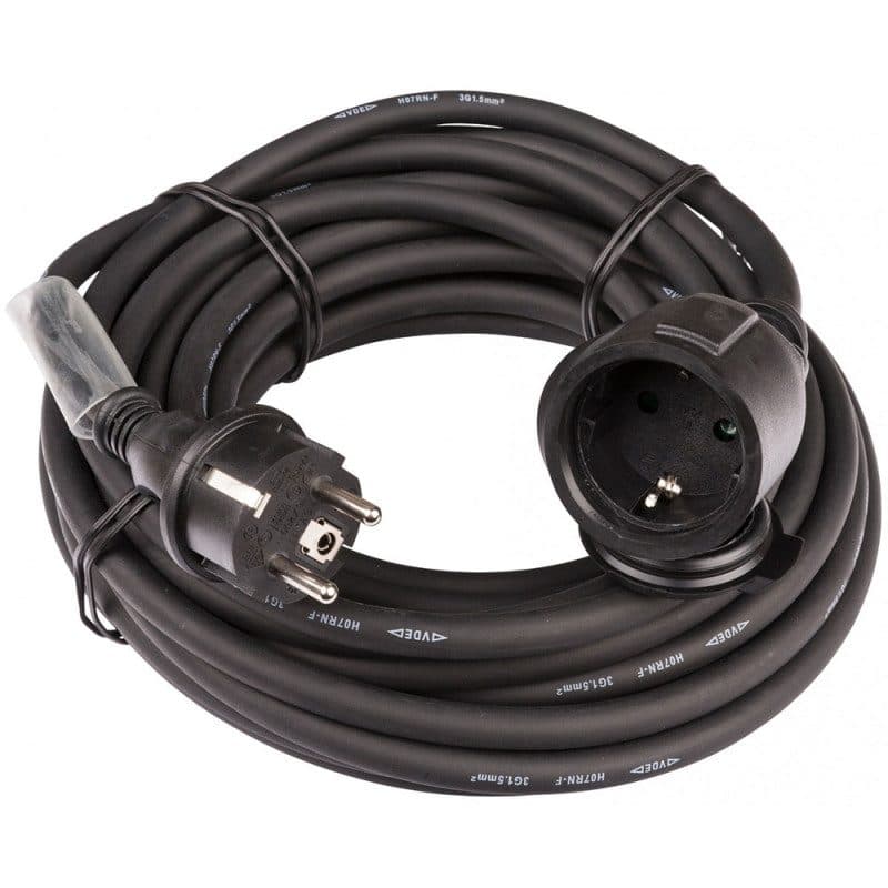 Single-phase Schuko extension socket 3G1.5 20m IP44 - HILEC HIT-B01454