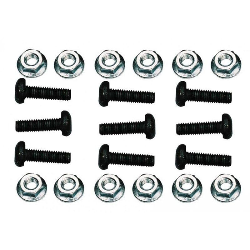 Viti e dadi flangia esagonali M6 rack 19" set 12pz - HILEC MS-06