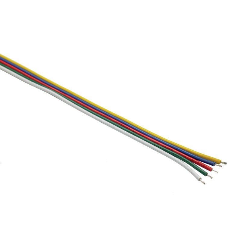 Cavo piatto 5 conduttori YRGBW 0,326 mm² 10 m - Contest HIT-H10547