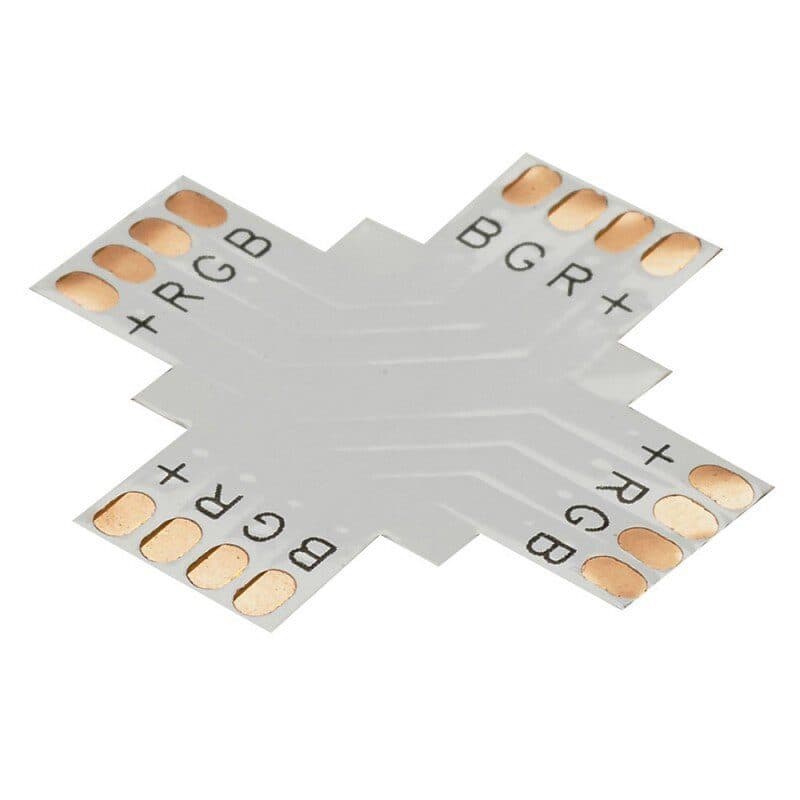 Connettore a X per nastro RGB 10 mm - CONTEST HIT-H10556