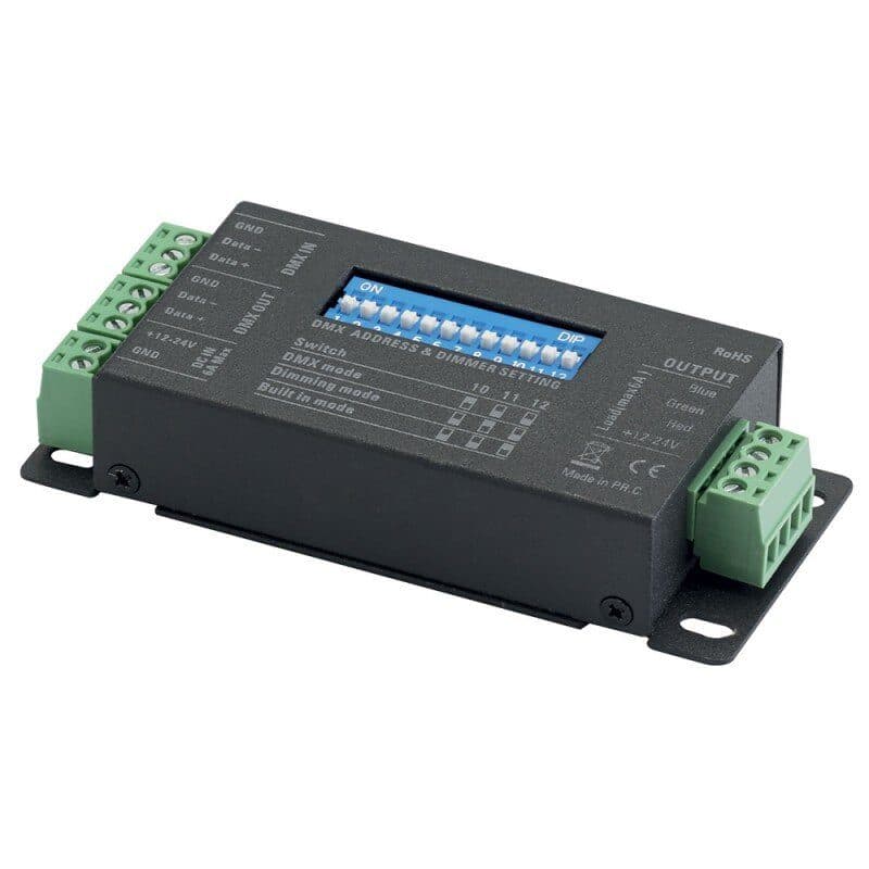 DMX driver LED tape mono/RGBW 12-24V DC 72-144W 3ch - CONTEST TAPEDRIVER-3 HIT-H10574