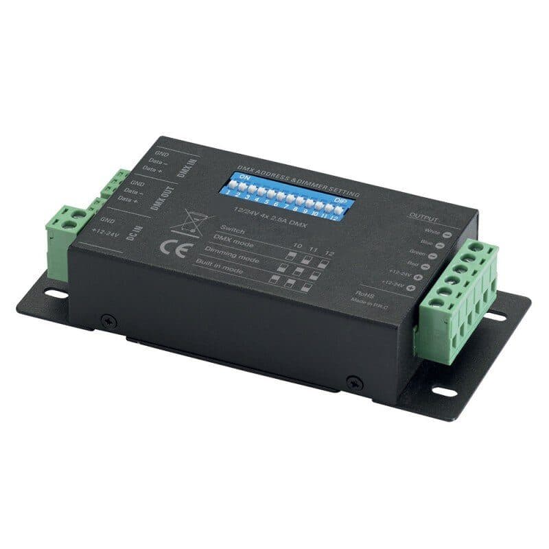 DMX driver LED tape mono/RGB 12-24V DC 72-144W 3ch - CONTEST TAPEDRIVER-4 HIT-H10575