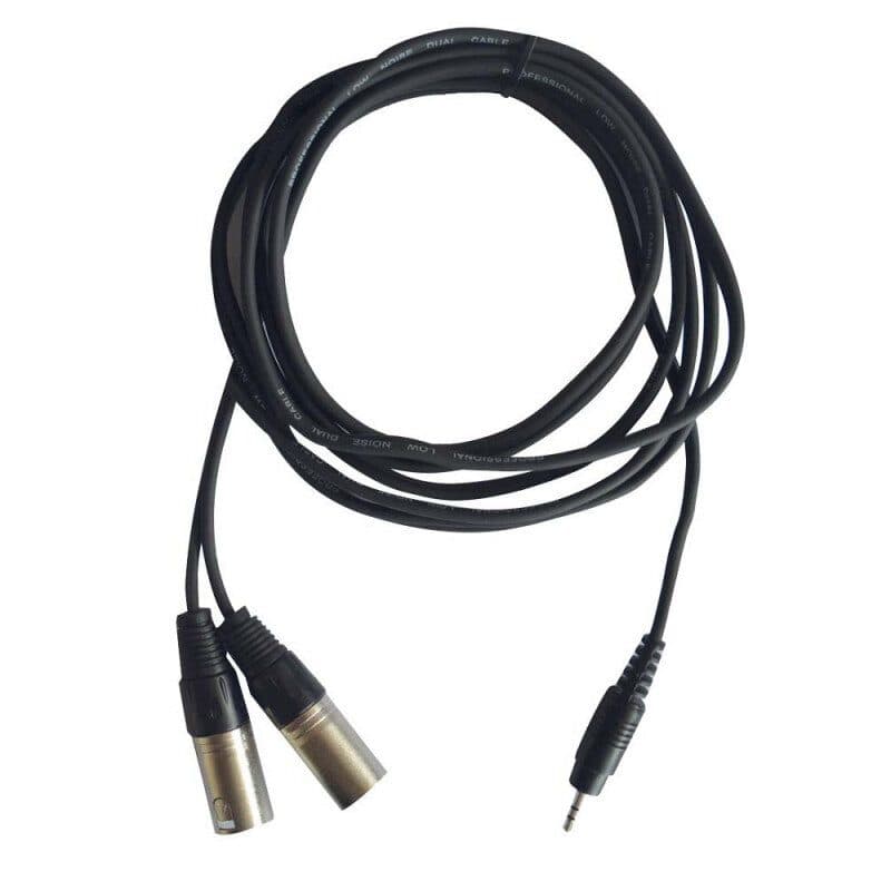 Stereo audio cable Mini Jack 3.5 mm TRS - 2 XLR male 3 m - Audiophony HIT-H10669