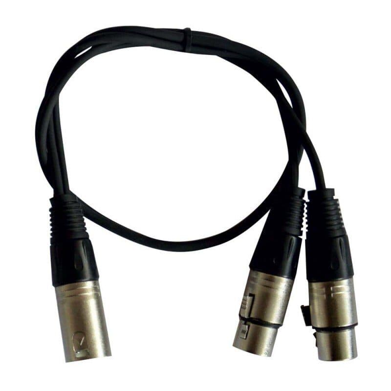 Audio cable XLR male - 2 XLR female 0.6 m - Audiophony HIT-H10671