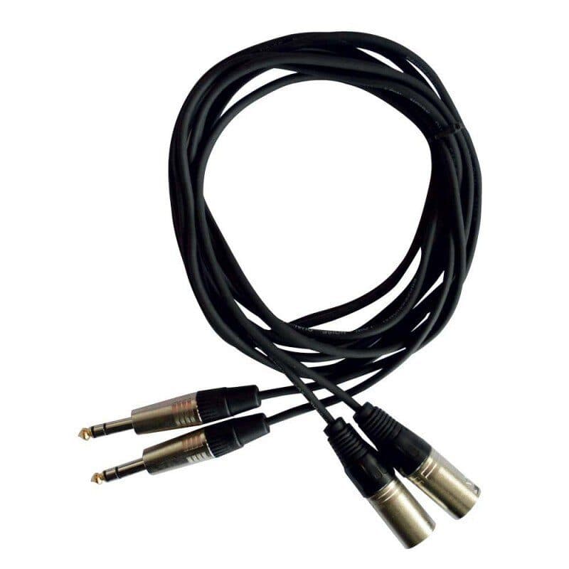Cavo stereo 1,5m 2 XLR3-M/Jack TRS 6,35mm - Audiophony HIT-H10674