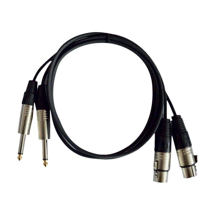Cavo stereo 1,5m 2 XLR3-F/Jack TS 6,35mm - Audiophony HIT-H10676