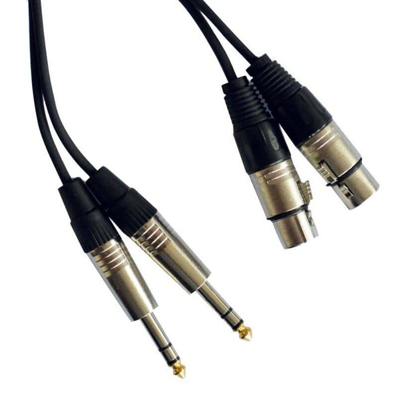 Cavo stereo 3m 2 XLR3-F/Jack TRS 6,35mm - Audiophony HIT-H10679
