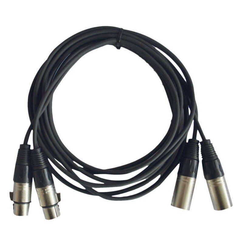 Cable 6m 2 XLR-M to 2 XLR-F - AUDIOPHONY HIT-H10683