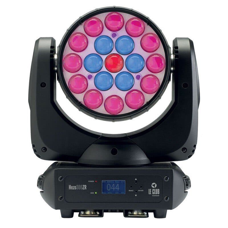 Testa mobile wash 19 LED RGBW 15W super zoom - Contest HEZO300ZR