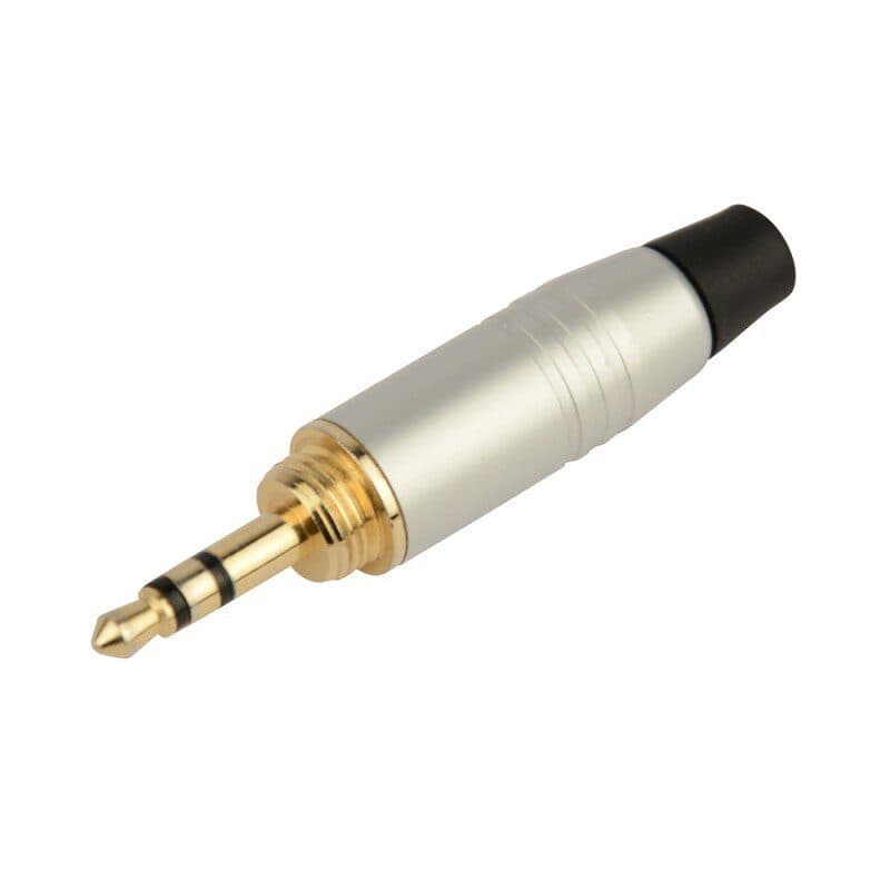 Spinotto jack TRS 3,5 mm cromato con vite J35STVIS - AUDIOPHONY HIT-H10828