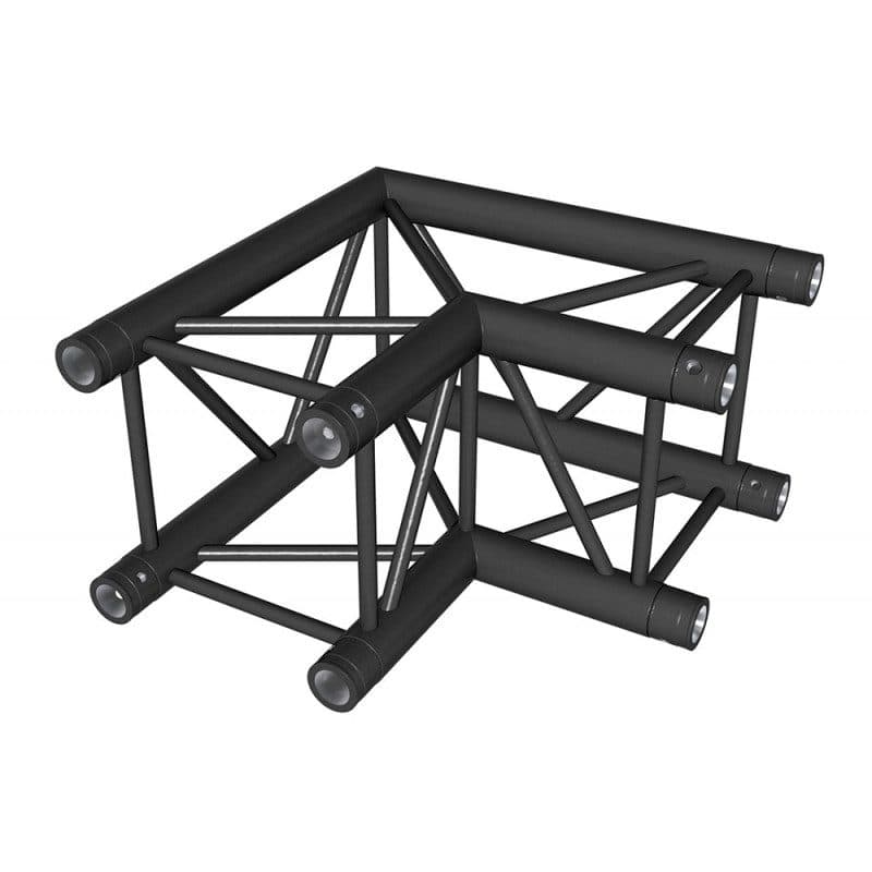 2-way corner coupler square truss 290mm 50cm 90° black - Contestage HIT-H10997