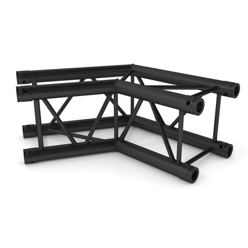 Angular 2-way connector 120° square 50cm black - Contestage HIT-H11005