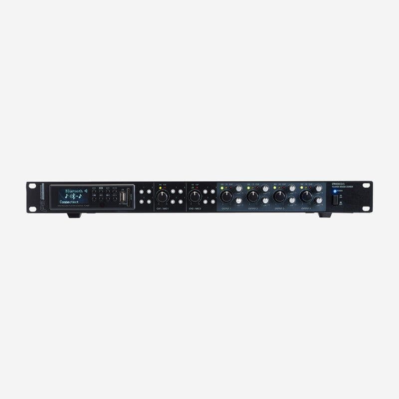 Mixer-zoner 4 zone con lettore USB/BT e 2 MIC/linea - AUDIOPHONY PA PMX34
