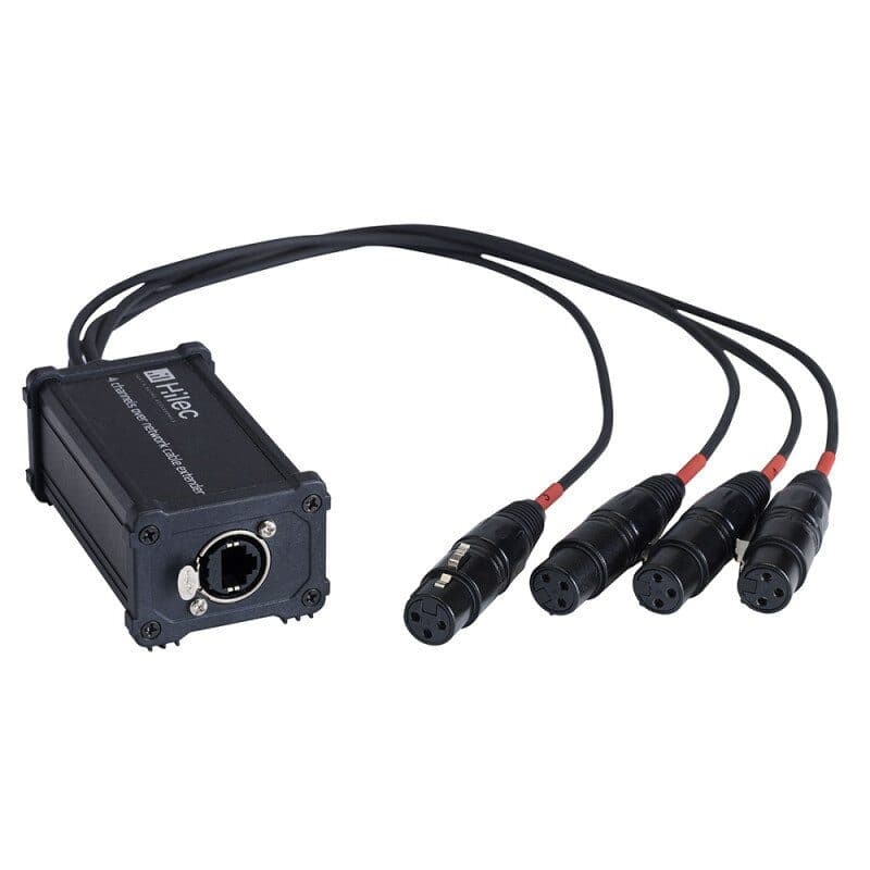 Box adattatore RJ45 a 4 XLR3-F audio/DMX 100m - Audiophony HIT-H11044