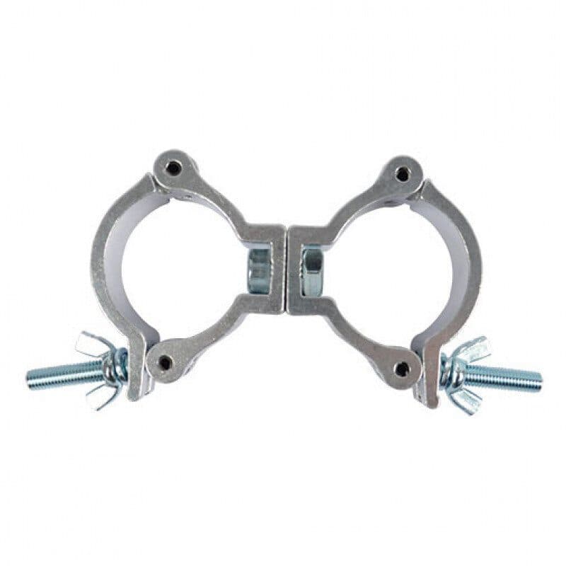 Swivel clamp double attachment tube 46-51 mm MWL 75 kg silver - CONTESTAGE HIT-H11094