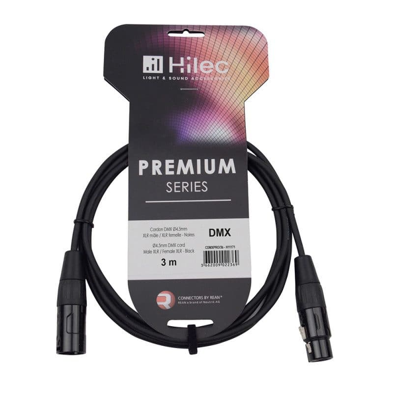 Cavo DMX XLR REAN 4,5 mm 3 m - HILEC HIT-H11171