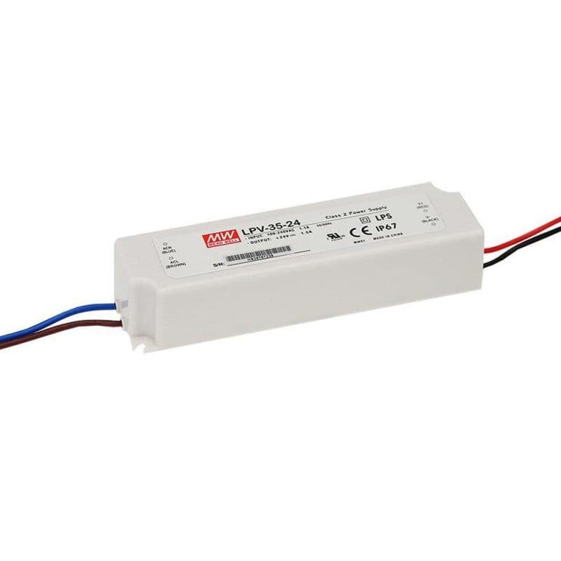 Alimentatore MEAN WELL 24VDC 35W IP67 monouscita - CONTEST HIT-H11243