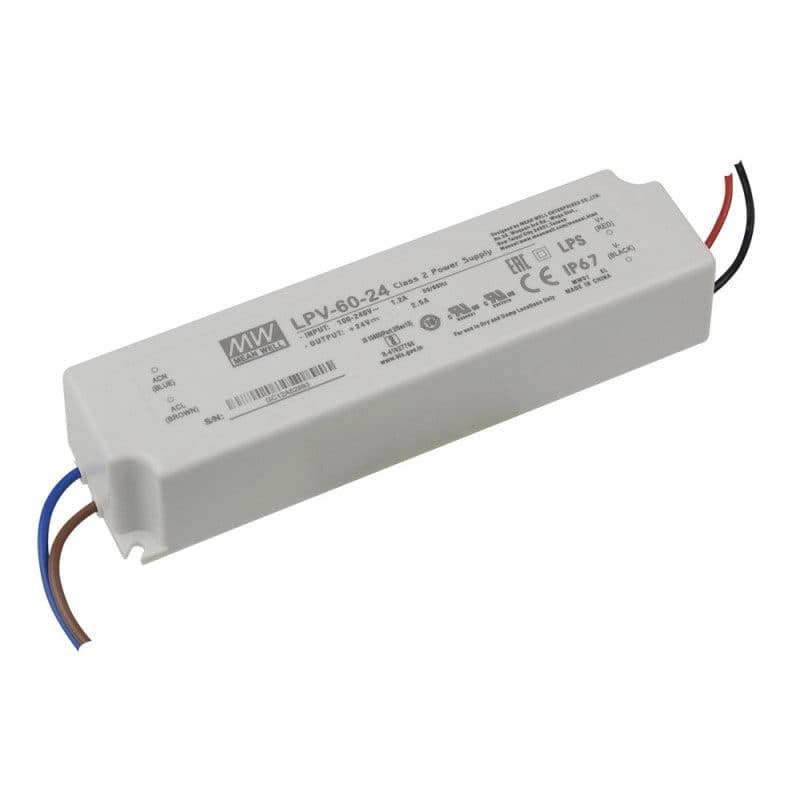 Alimentatore MEAN WELL 24VDC 60W IP67 monouscita - CONTEST HIT-H11244