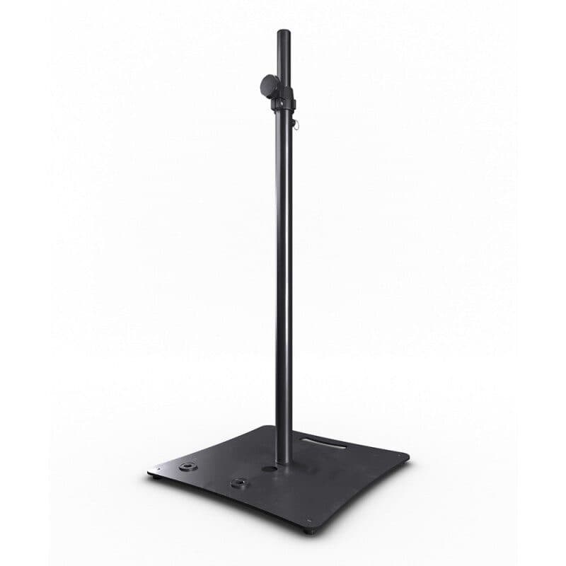 Loudspeaker support steel square base 49,2x49,2 cm, 35 mm tube, black - HILEC HIT-H11416