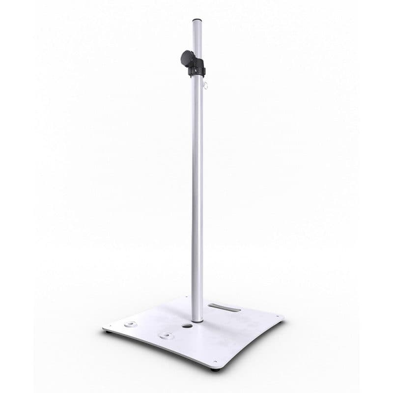 Loudspeaker support steel square base 49,2x49,2 cm, 35 mm tube, white - HILEC HIT-H11417