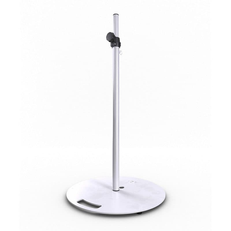 Steel loudspeaker stand, round base 60 cm, 35 mm tube, white - HILEC HIT-H11420