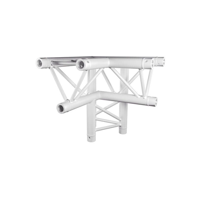 Traliccio triangolare alluminio 290 mm giunto 3 vie 90° vertice basso sinistra bianco - CONTESTAGE HIT-H11473