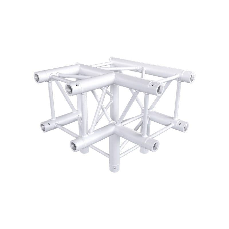 90° 3-way corner coupler truss 290mm white - CONTESTAGE HIT-H11524