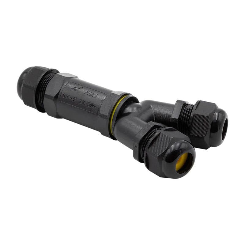 Connettore a Y IP68 5 pin avvitamento grande cavi 4-14 mm, 2 pz - HILEC IpCon-L5S - Y