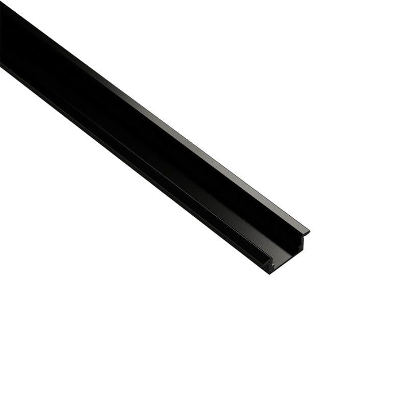 Profilo alluminio da incasso 8,5x23mm, 2m nero - CONTEST HIT-H11681