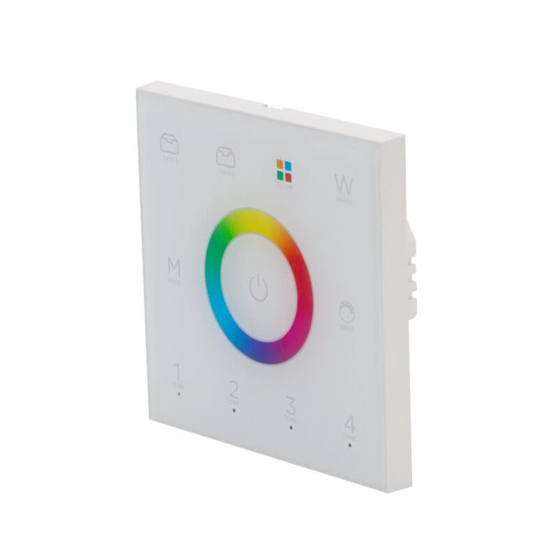 Controller da parete RGB/RGBW 4 zone 2,4 GHz DMX bianco - CONTEST PILOTctl-4x4 W HIT-H11703