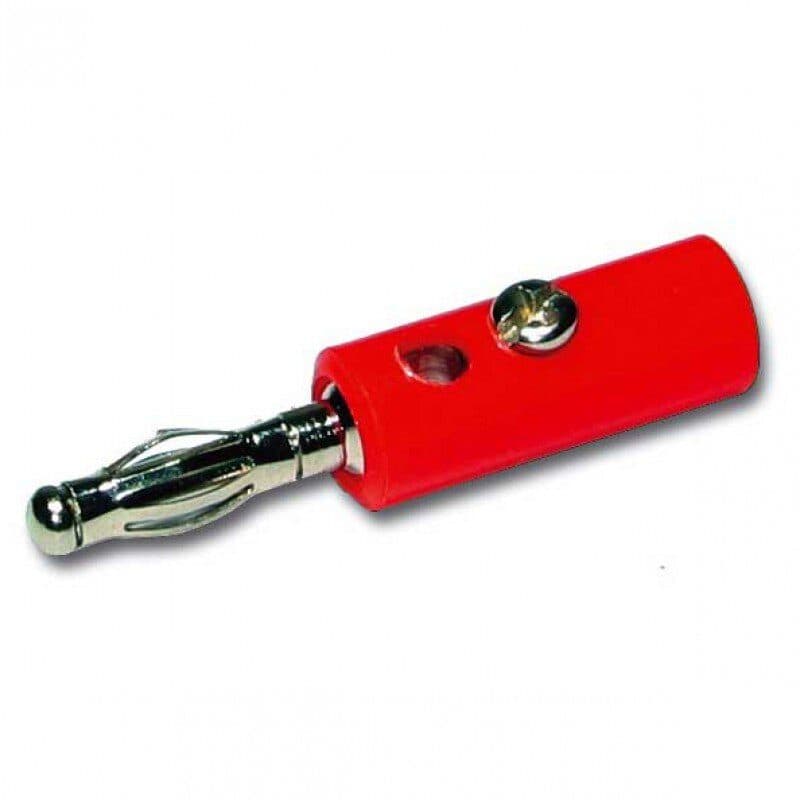 Red male banana connector - Audiophony HIT-H1652