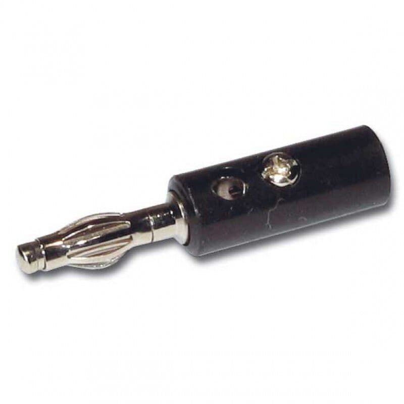 Black male banana connector - Audiophony HIT-H1653