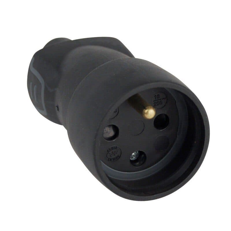 French rubber mains socket 2P+G - AUDIOPHONY HIT-H1807