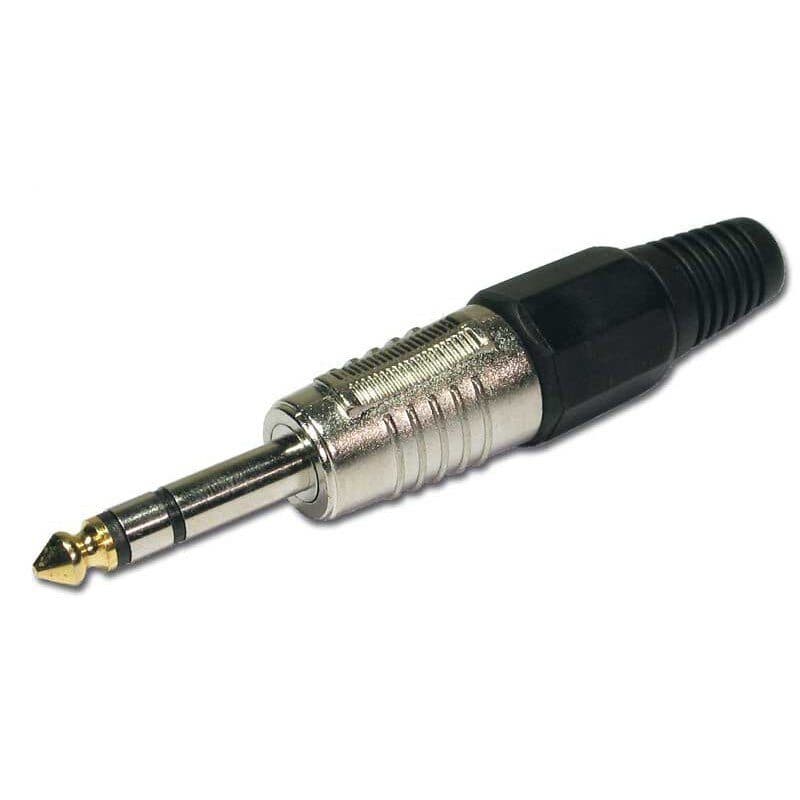Connettore Jack stereo maschio 6,35 mm cromato - AUDIOPHONY HIT-H2496